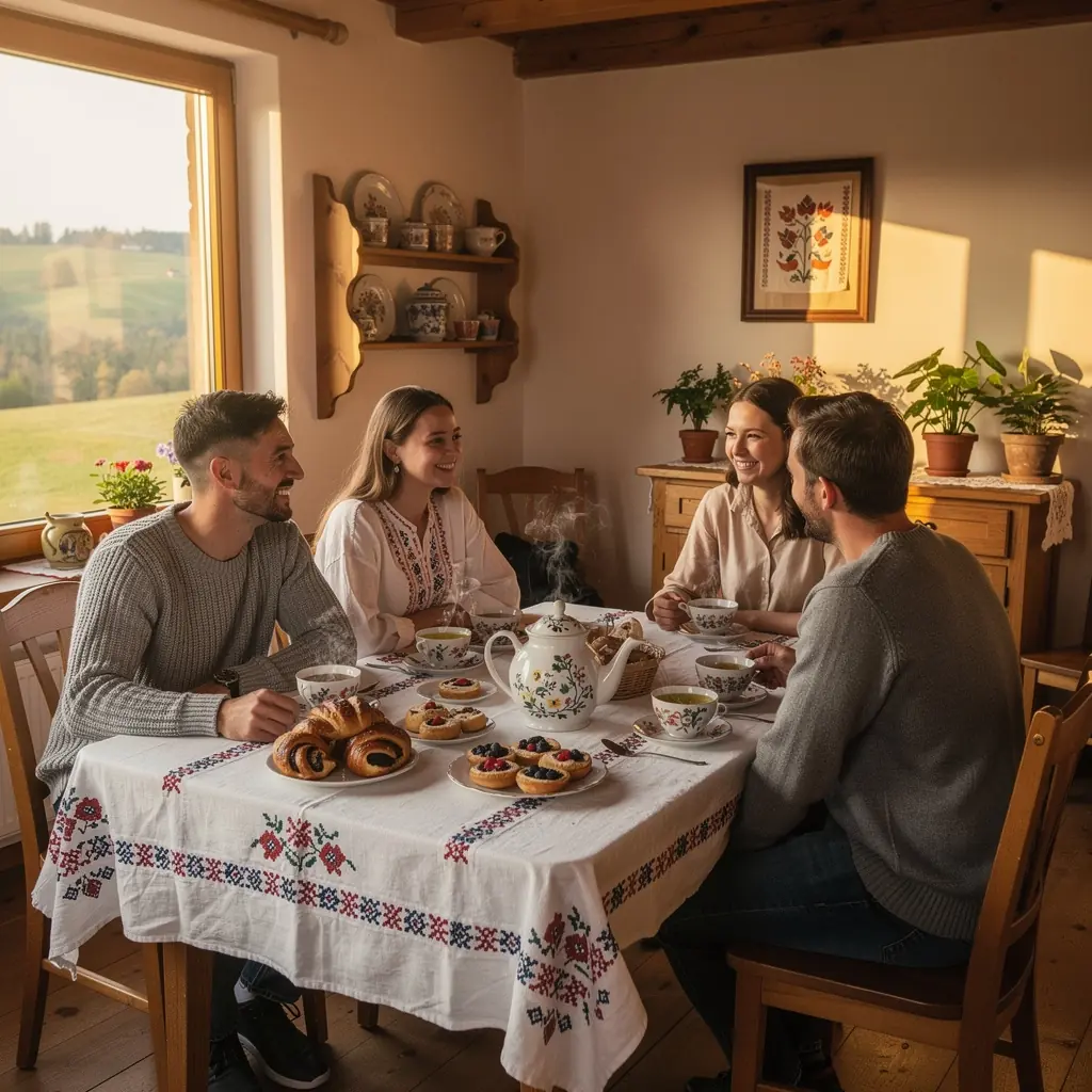 Zelený čaj s bylinkami a citrónom na drevenom stole