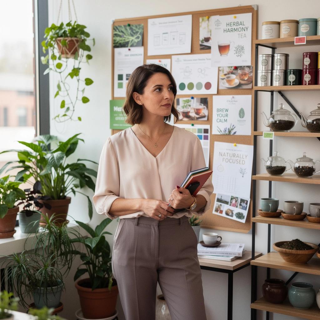 Záber na čajovú kanvicu a šálku s bylinkovým nápojom vedľa sviečky.