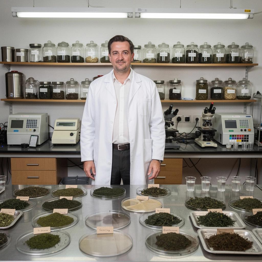 Portrét šálky teplého čaju na okne s výhľadom na prírodu.